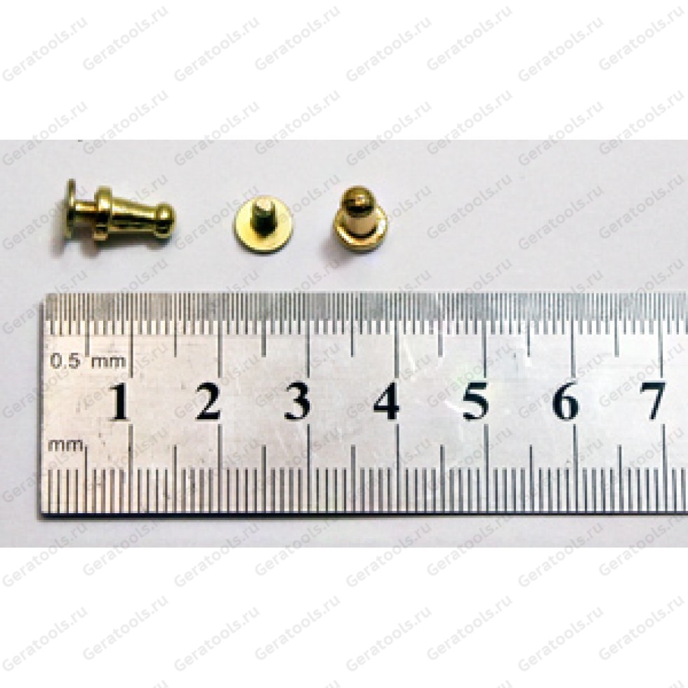 Заклёпка резьбовая, кобурная "золото" 5мм  1шт. KF204