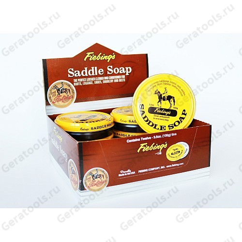 Седельное мыло  Fiebing's Saddle Soap  цвет-жёлтый 12oz. 354мл