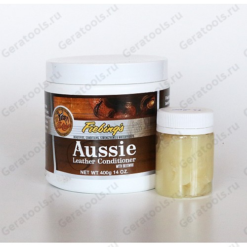 Финишный крем для кожи Fiebing's Aussie Leather Conditioner With Beeswax 15OZ (400гр)  и 50мл